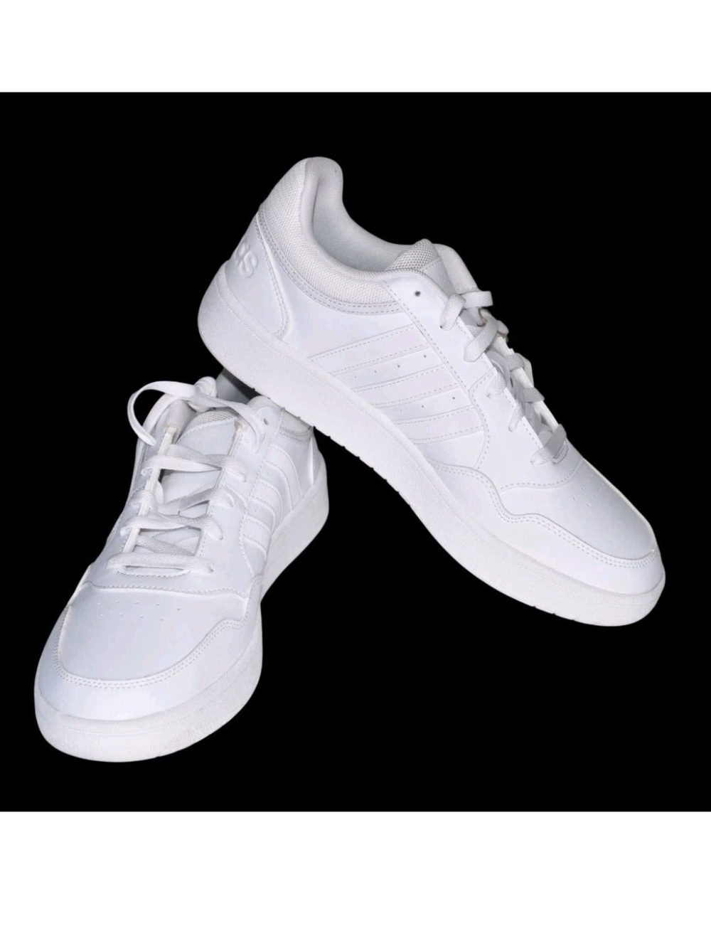 adidas Hoops 3.0 White Men's Low-Top Sneakers Basketball Classic Vintage Sz 11